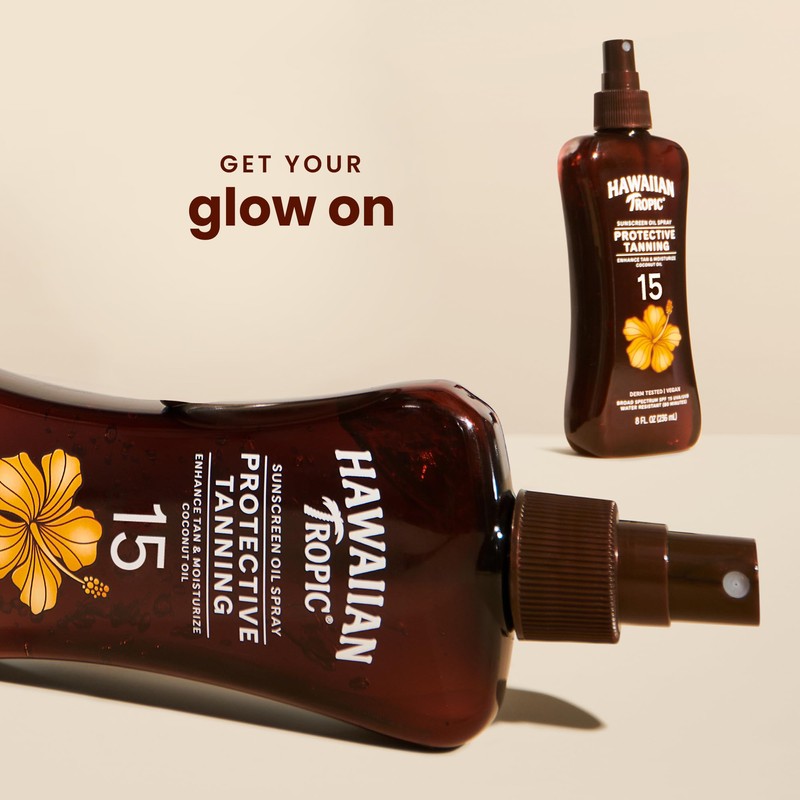 Hawaiian Tropic Sunscreen Protective Tanning Dry Oil Broad Spectrum Sun