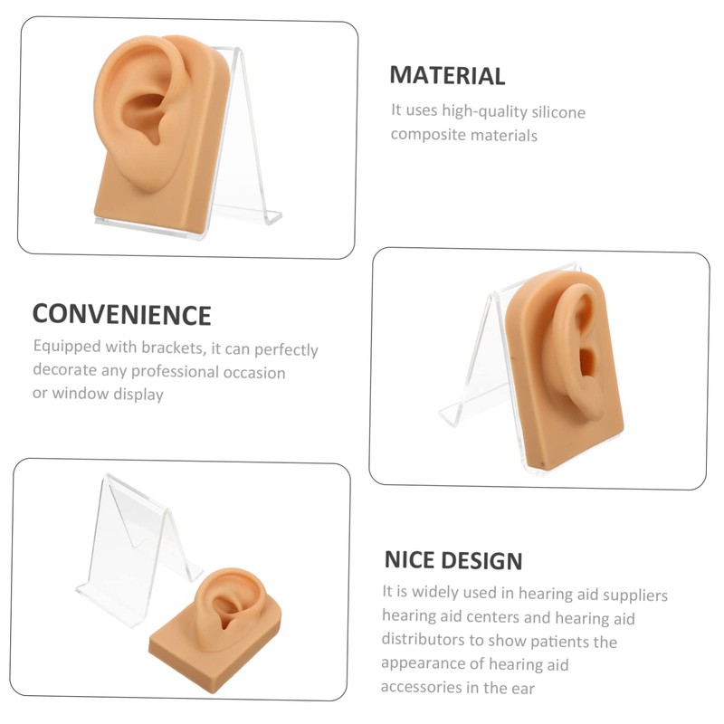 Baluue 3sets Decorative Ear Model for Jewelry Display Multi-function Earring