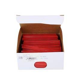 Home Decor Trimmings - Twist Ties - Plastic Rd, Red, 4 Inch, 1 Bag