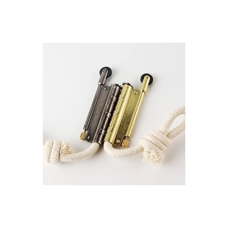 Vintage Style Rope Lighter, Metal Casing with Cotton Wick, Windproof