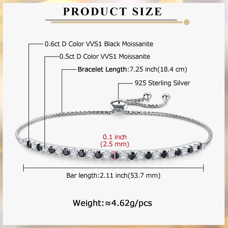 AGRULE Diamond Tennis Bracelet Women's 14K White Gold Plated Sterling