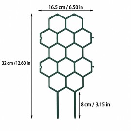 Honeycomb Plant Trellis for Climbing Vines – 2- or 4-Piece Rustproof Plastic Support Set for Indoor and Outdoor Pots