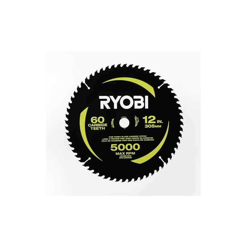 RYOBI 12" 60 Carbide Teeth Thin KERF Miter Saw Blade