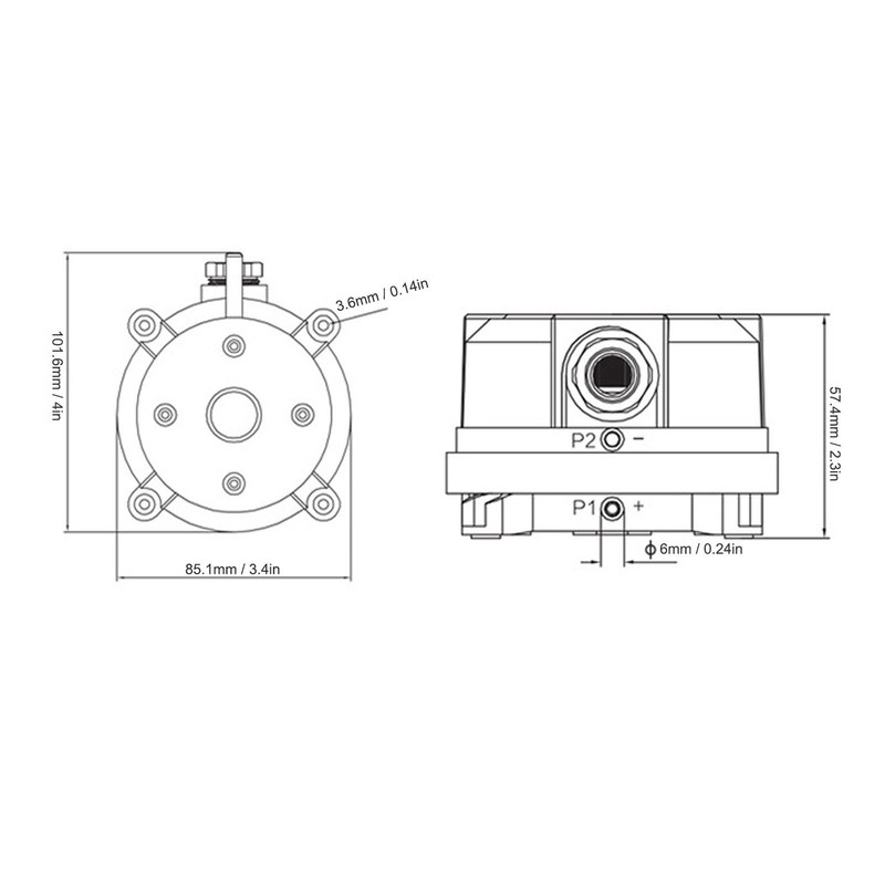 Pressure Differential Switch 50‑500pa Waterproof Heating Ventilation Furnace Vent Air