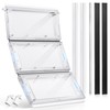 3-Panel Dog Door Flap with Rod & 4 Rubber Strips