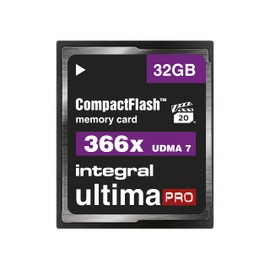 Integral 32GB Compact Flash Card UDMA-7 366x VPG-20 55MB/s Read and 25MB/s Write Professional High Speed Memory Card