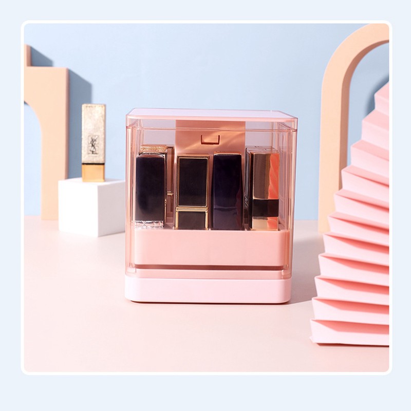 Pressed Lift Lipstick Holder Dustproof Transparent Lift Lipstick Display Case