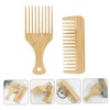 WOONEKY 2pcs Wooden Wide Tooth Comb Set for Men Gentle