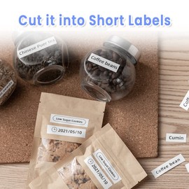 Phomemo D30 Continuous Label Tape - White Label Tapes, Thermal Labels for Kitchen, Files, Address, Gift and etc, 3 Rolls