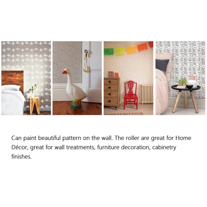 Greek Art 7" DIY Patterned Paint Roller Decorative Rubber Roller