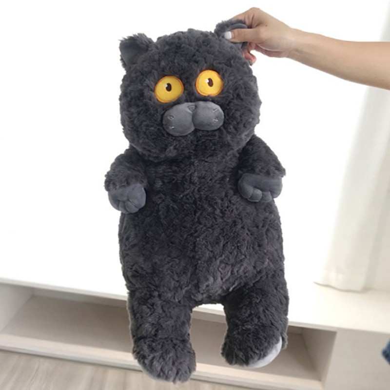 Cat Plush Toy Cute Soft Skin Friendly Fluffy Staring Short