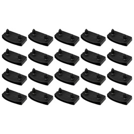 hifrom Slatted Frame Brackets Bed Slatted Frame Caps 20 Pieces Slatted Frame Holder 53 mm Side Brackets Bed Slat Holder Sets for Beds Connection Accessories Single Double Beds, Black (20)