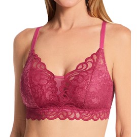 Bali Lace Desire Convertible Wire-Free Bra L, Signature Berry