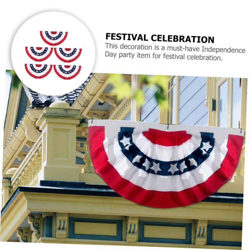 ORFOFE 5pcs Usa Flag Banner Patriotic Bunting Flags 45 *
