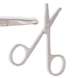 OdontoMed2011 Hair Scissors for Men Mustache & Beard Scissors Nose Ear Eyebrow Trimming Stainless Steel Scissors Safety Round Tip Design for Trimming Eyelashes Nose Facial & Ear Hair