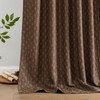 MIULEE Decorative Back Tab Linen Curtains with Geometric Pattern for