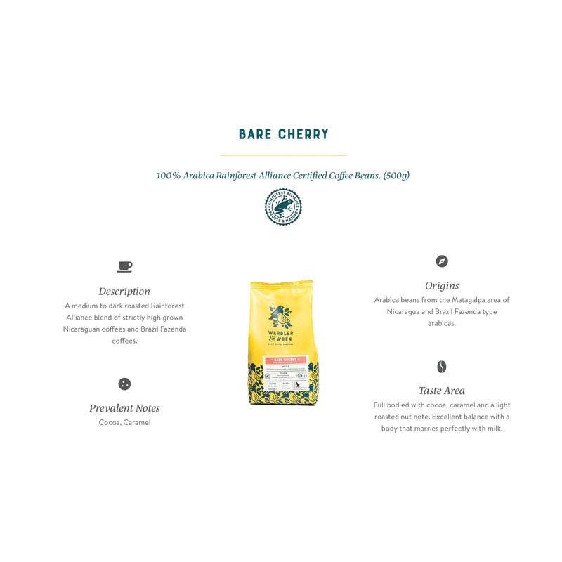 Warbler & Wren Bare Cherry Coffee Beans – 100% Arabica,