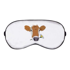 'Cow with Flower' Sleep/Travel Eye Mask (EY00008727)