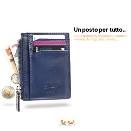 Bronzi Slim, Zip blue, Minimalist