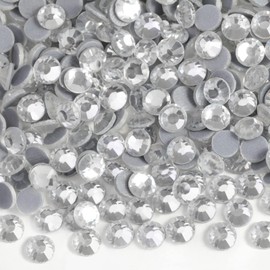 6000PCS Hotfix Rhinestones Bulk, Clear Rhinestones for Crafts Clothes,Hotfix Crystals DIY Decoration, SS10, 2.7-2.9mm