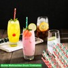 Colourful Paper Drinking Straws, Pack of 100 Colourful Christmas Print