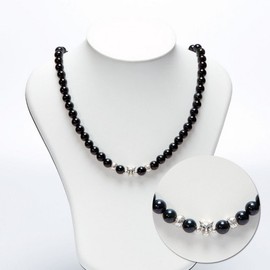 Natural gemstone necklace black green jade jaguar health necklace 9mm 10mm Black green jade jaguar necklace 10mm/for men