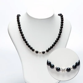 Natural gemstone necklace black green jade jaguar health necklace 9mm 10mm Black green jade jaguar necklace 10mm/for men