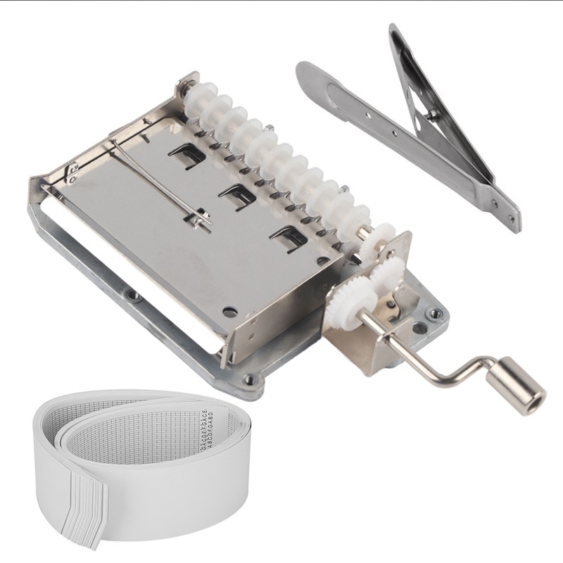 DIY 30 Note Tape Hand Crank Music Box Movement Hole