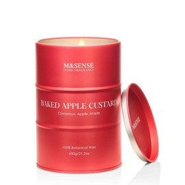 M&SENSE Baked Apple Scented Candles Large, Natural Soy Candles 21.2oz 120 Hour Slow Burning,Christmas Candle Candle for Stress Relief Meditation Relaxing,Aromatherapy Christmas Decor