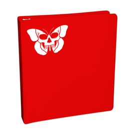 Bargain Max Decals Butterfly Skull Sticker Decal Notebook Car Laptop 5.5" (White)