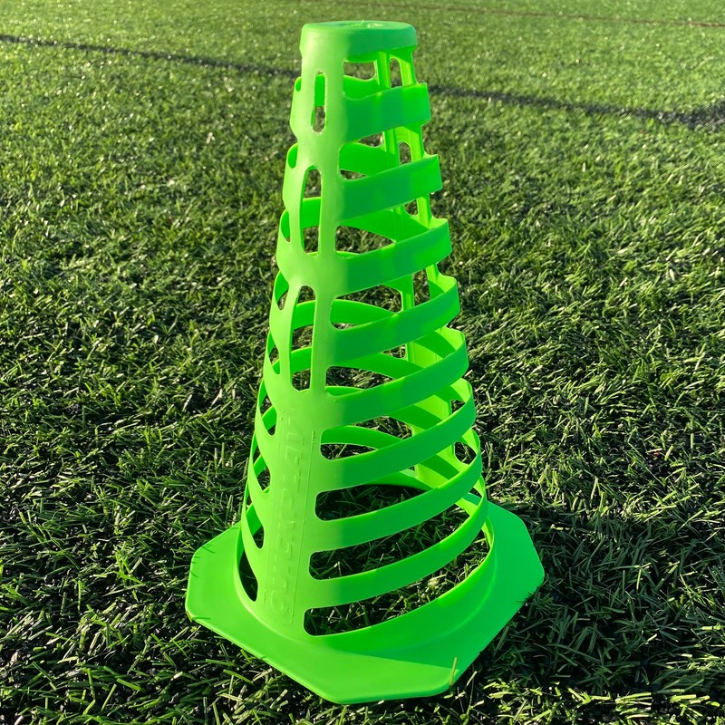 QUICKPLAY Collapsible 9' Training Sports Cones | Slotted Soccer Cones