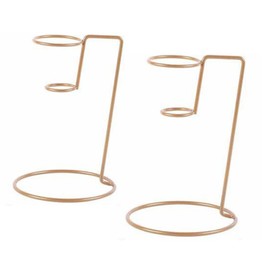 TJ's Shop Ice Cream Stand Holder Soft Ice Cream Stand for Display, Set of 2 (Gold 2)