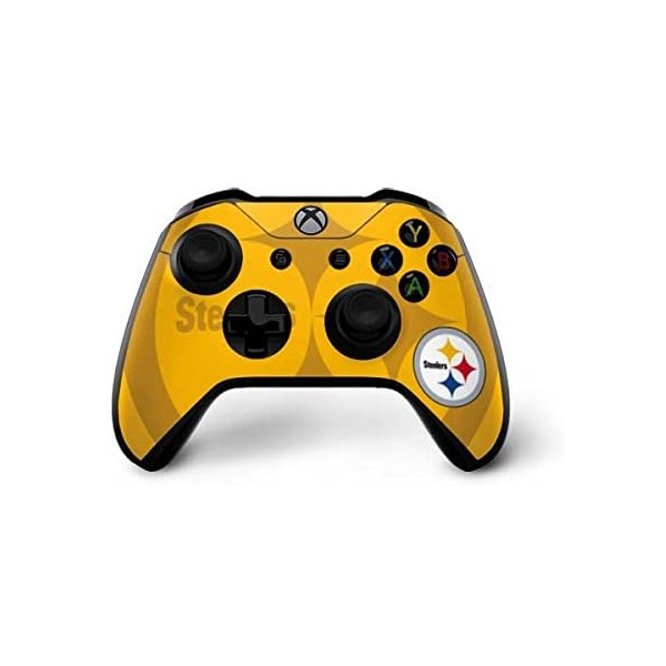 Skinit Decal Gaming Skin Compatible with Xbox One X Controller - Officially Licensed NFL Pittsburgh Steelers Double Vision Design
