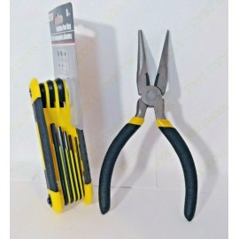 Tool Bench Hex Key Tool  & Needle Nose Pliers Set - Foldable 8-Piece Hex Key Set Ships Free