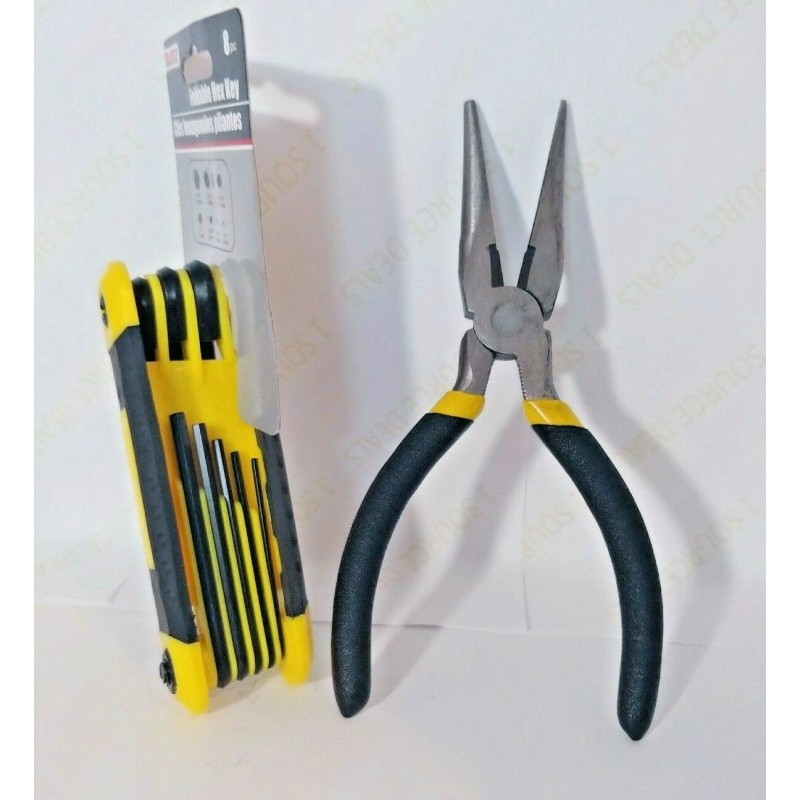 Tool Bench Hex Key Tool & Needle Nose Pliers Set