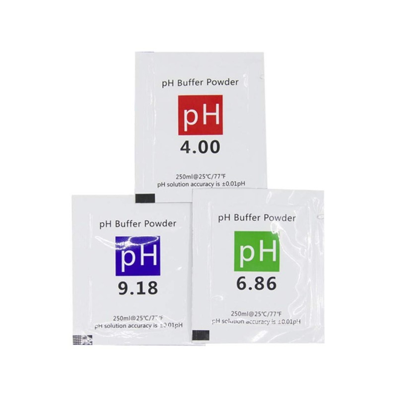 DuvinDD 18 Pack pH Meter Buffer Solution Powder 6.86/4.00/9.18, pH