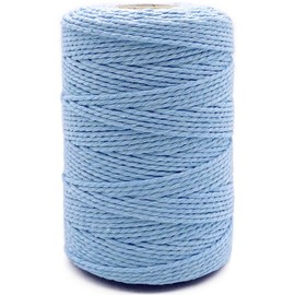Twine String,500 Feet Cotton Butchers Twine String Cooking Kitchen Twine for Crafts Roasting Gift Wrapping DIY Decoration Gardening Packing Materials,Baby Blue