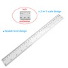 DIAO79NI 3 Pieces Transparent Plastic Ruler, 12 inch (30cm) Ruler,