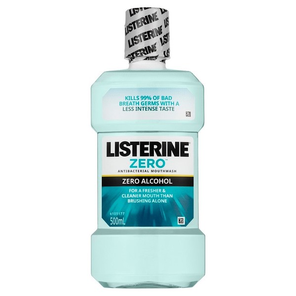 Listerine Zero Alcohol Antibacterial Mouthwash 500ml