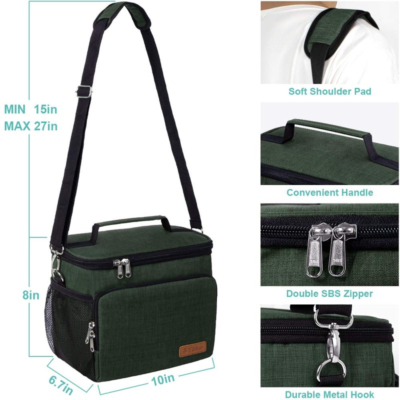 Tiblue Insulated Lunch Bag for Women/Men, Reusable Lunch Box for