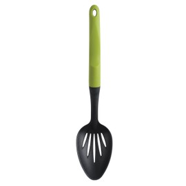 Trudeau Balancia Slotted Spoon, green Handle