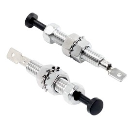 ZOOKOTO Universal Adjustable Car Truck Bonnet Alarm Light Hood Door Pin Switch 2Pcs