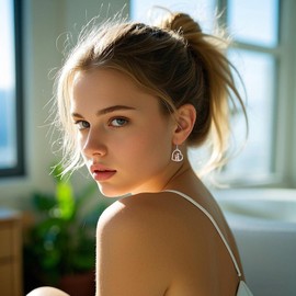 CUPENDA Ferret Earrings Sterling Silver Heart Ferrets Dangle Earrings Animal Jewellery for Women Ferrets Lover