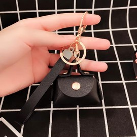 7 Types Bag Key Holder with Storage Charm, Stylish, Cute, Coin Case, Accessory Holder, Earphone Case, Key Ring, Black