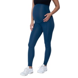 Yogalicious Ultra Soft Light Weight Maternity Leggings - Yoga Pants - Ocean Silk - Large