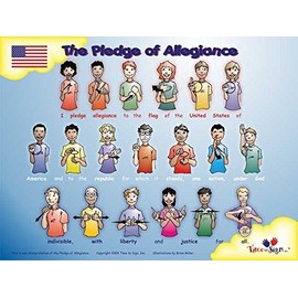 Pledge of Allegiance American Sign Language (ASL) Poster | 11 x 17