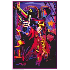 Studio B Pirate King - Non-Flocked Blacklight Poster 24In x 36In, 24 x 36 Paper