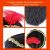 Renaissance Costume Accessories Set, Renaissance Hat Medieval Hat with Beard,