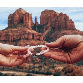 Gratitude Gifted Rose Quartz Bracelet for Women with Sterling Silver Gratitude Charm - Healing Crystal Jewelry, Appreciation Gift, Thankfulness Bracelet, Positive Energy & Emotional Balance.