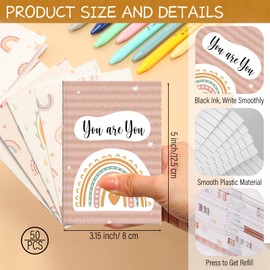 Ctosree 150 Pcs Inspirational Gifts Including Rainbow Pocket Notepads Motivational Silicone Keychain and Pens Classroom Valentine Gifts for Students First Day of School Bulk Team Gifts for Employees